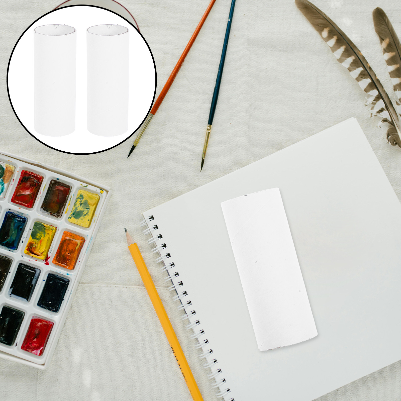 Art Craft Classes - 20Pcs Coloring Paper Tubes Kraft Paper
