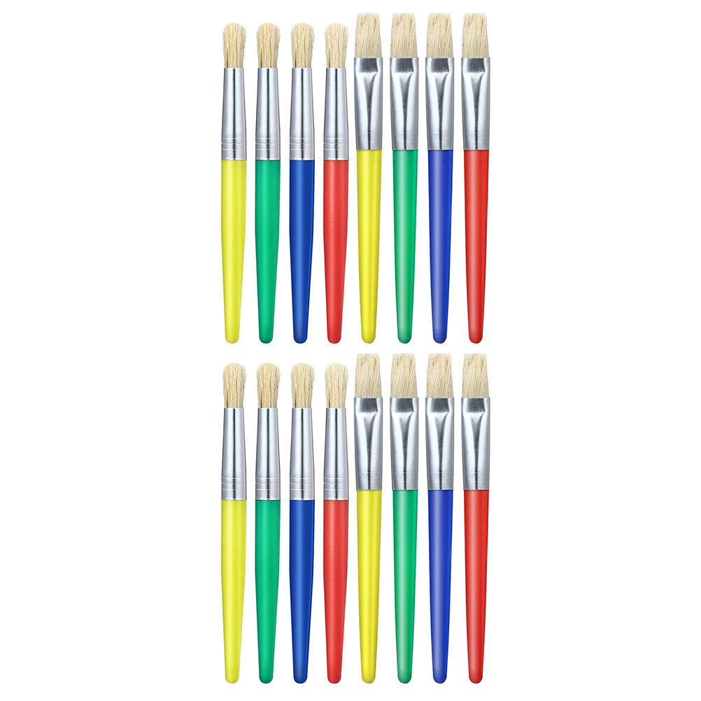 Art Craft Classes - 16Pcs Kids Paint Brush Set Plastic