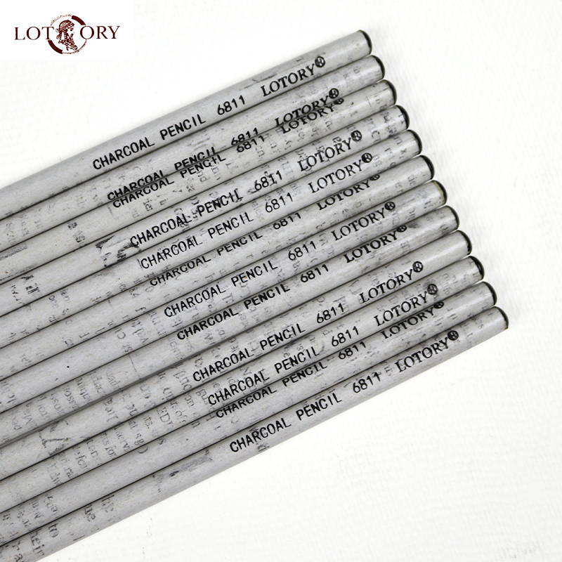 Sketching Charcoal Set - LOTORY 12pcs Black Sketch Charcoal Pencils