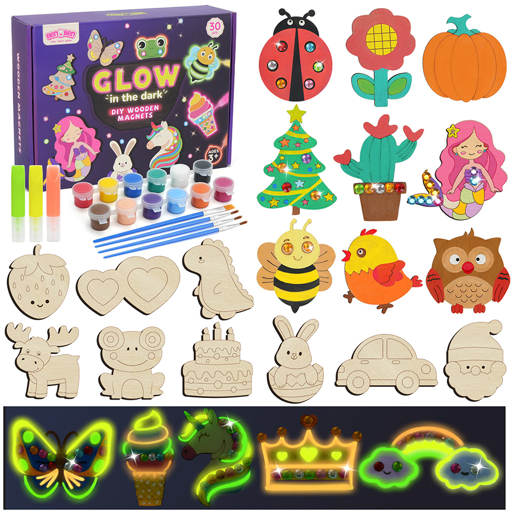 Art Craft Magnet - DIY Wooden Magnets Wood Crafts Kit