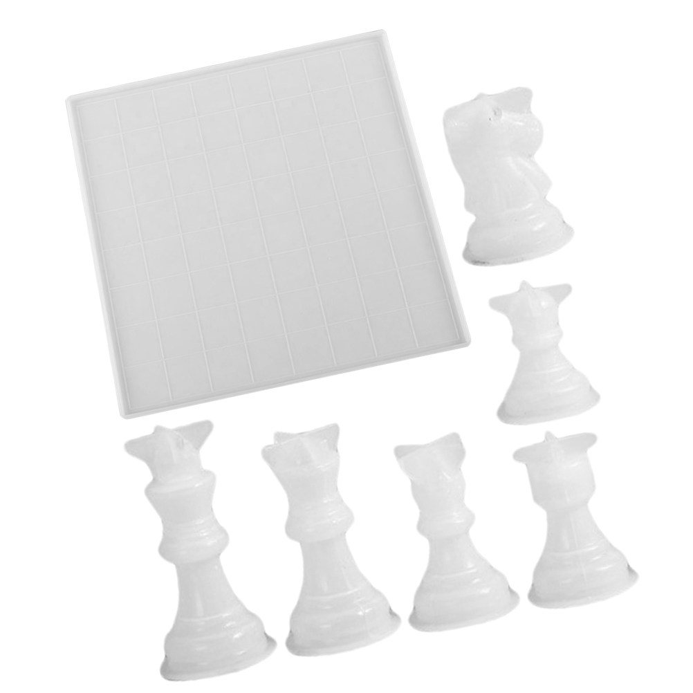 Art Craft Game - 1Set International Chess Moulds Silicone Mold