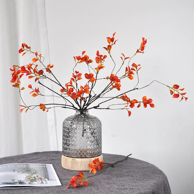 Art Craft Vase - 57cm Red Leaf Artificial Flower Wedding