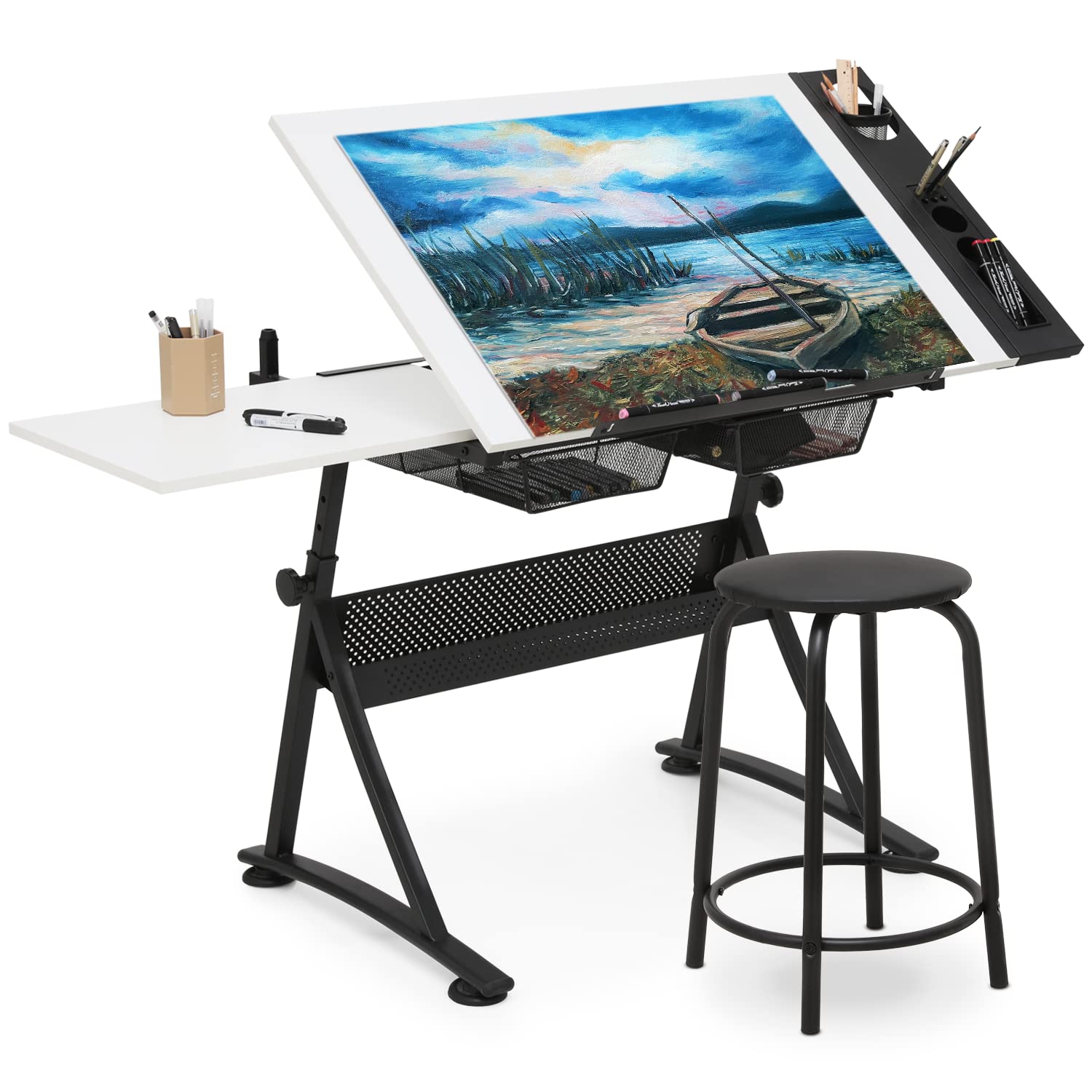 Art & Craft Paper Ideas For Kids - Adjustable Drafting Desk with Tiltable Top