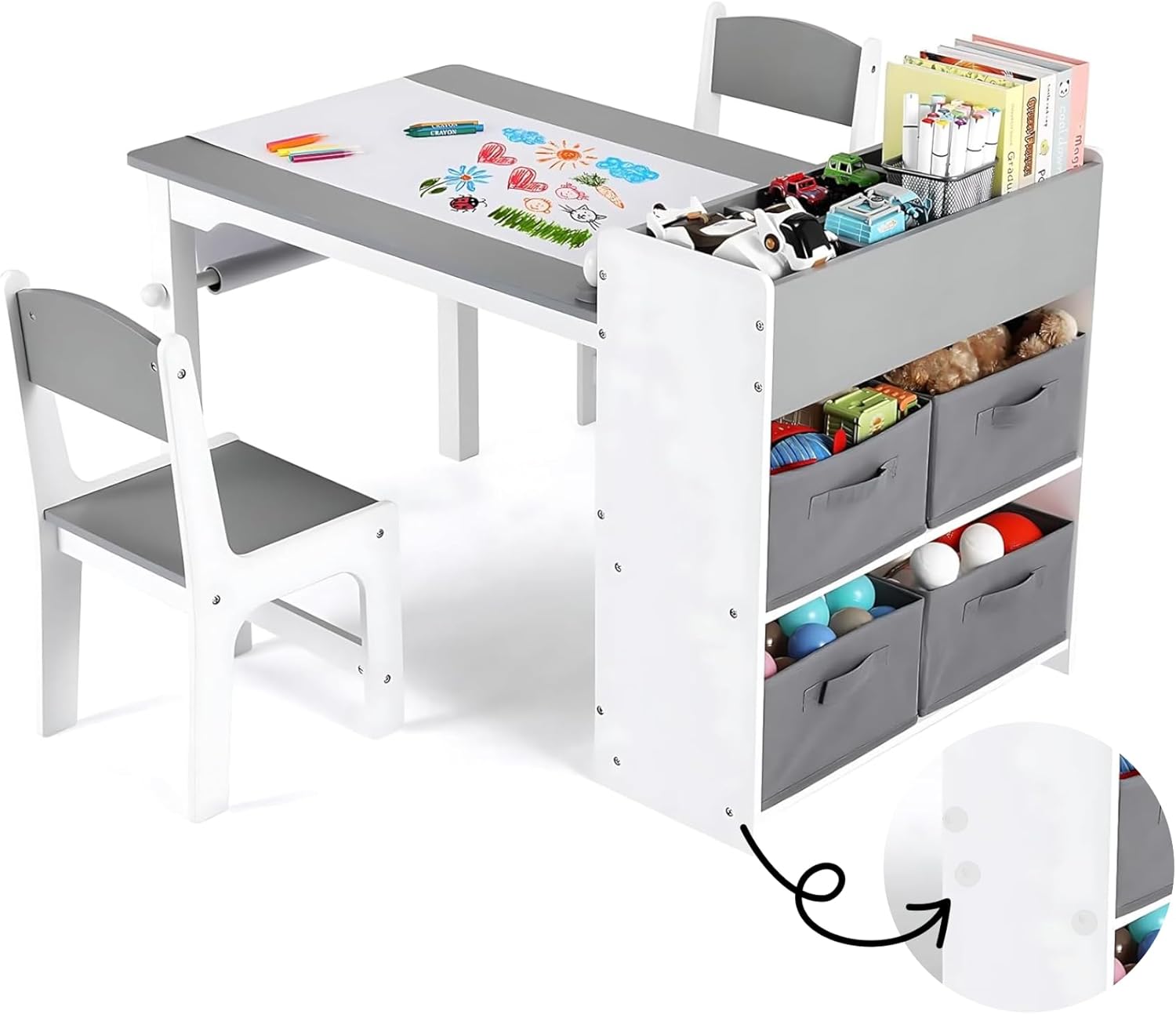 Kids Art Table and 2 Chairs, C - Art And Craft Quotes For Kids 리뷰 및 가격