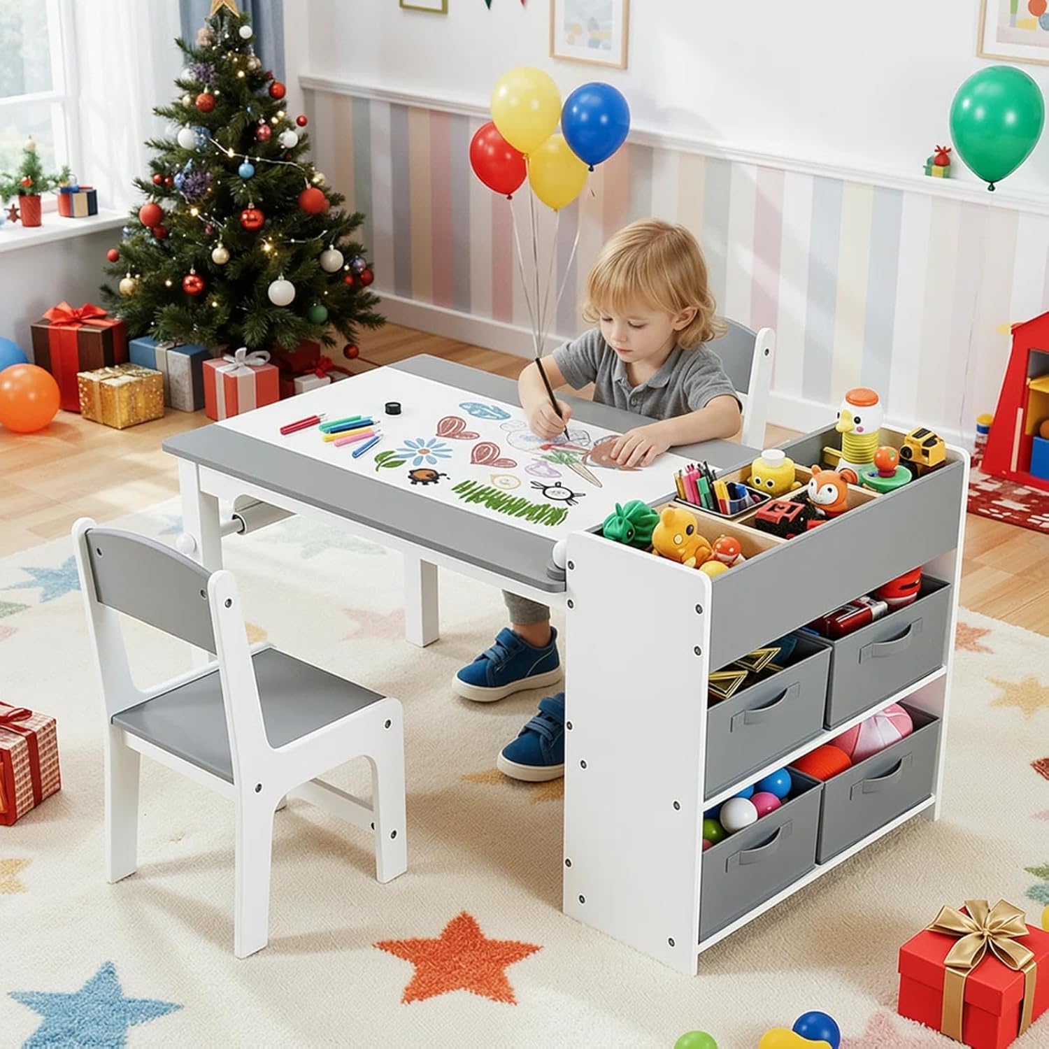 Kids Art Table and 2 Chairs, C - Art And Craft Quotes For Kids 리뷰 및 가격