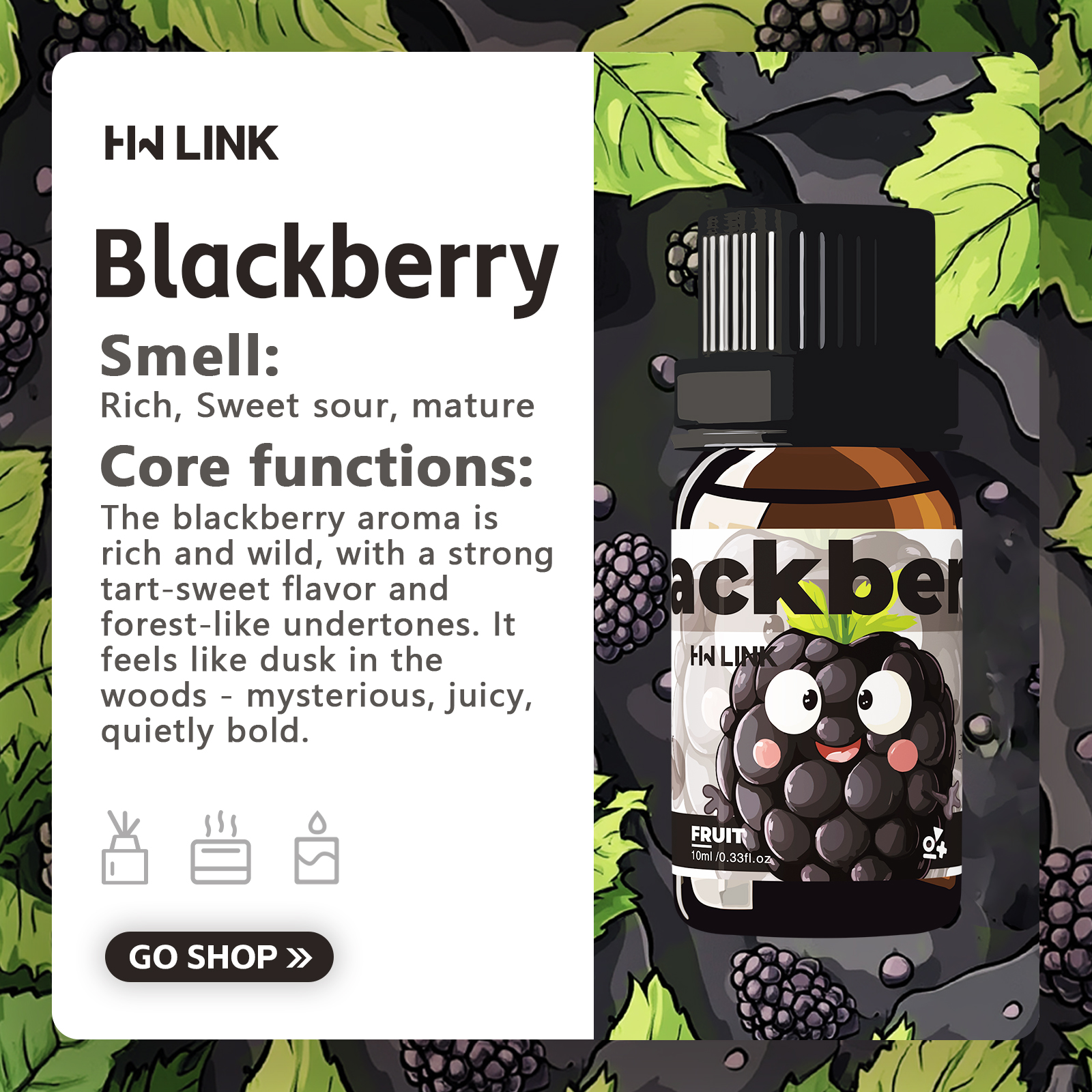 Blackberry Essential Oil Black - Art Craft Things 리뷰 및 가격