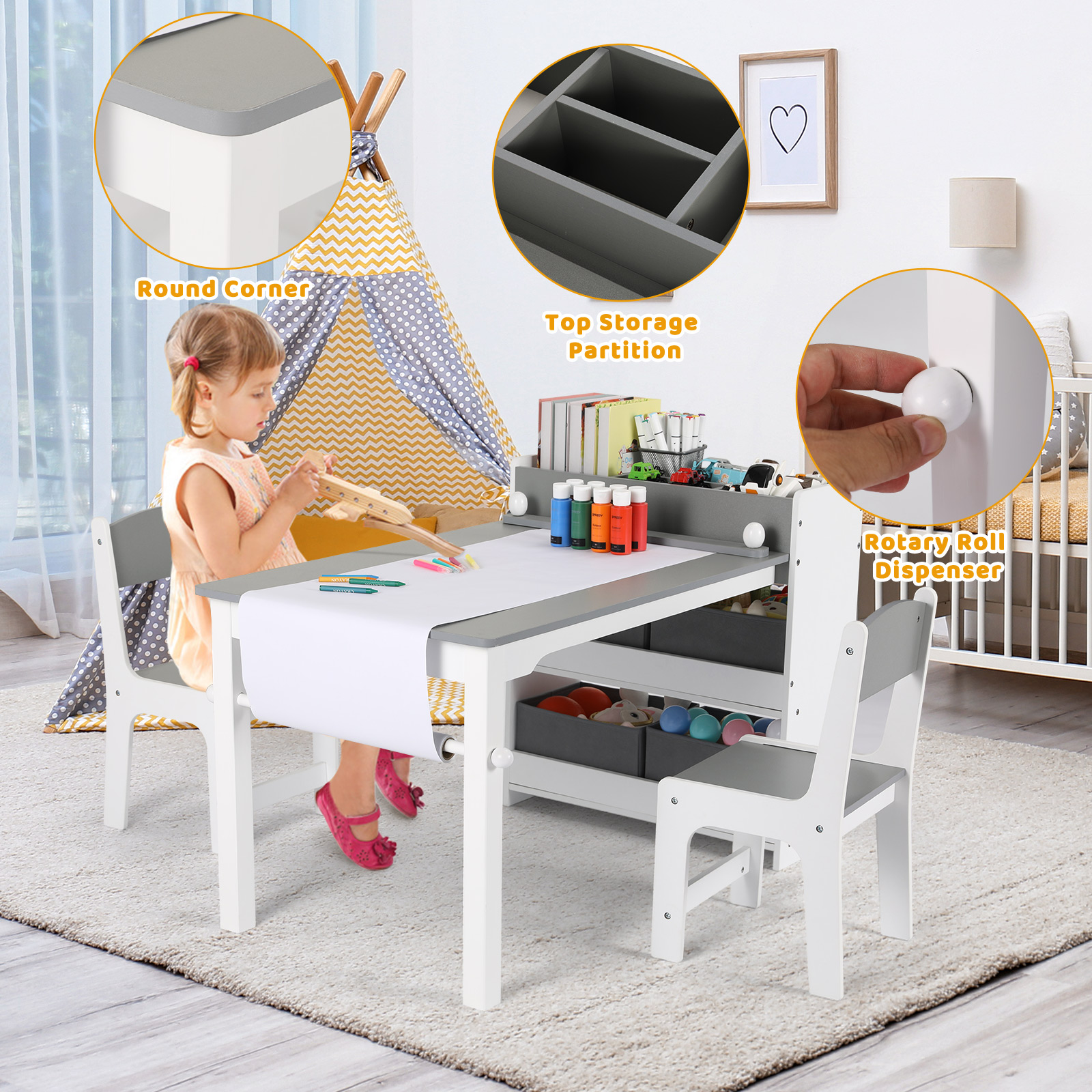 AuAg 2 in1 Children Table and  - Art And Craft Quotes For Kids 리뷰 및 가격
