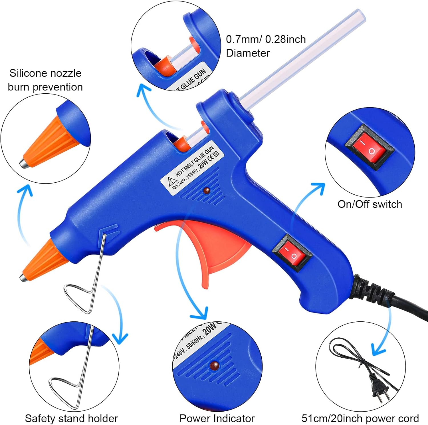 4 Pieces Mini Hot Glue Gun Wit - Art Craft Classes 리뷰 및 가격