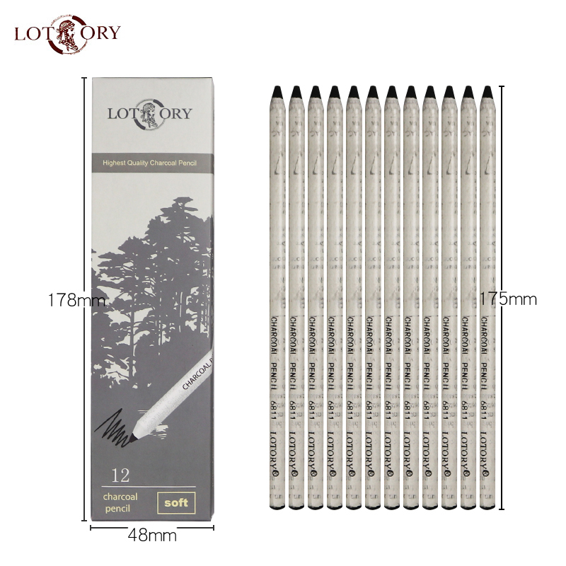 LOTORY 12pcs Black Sketch Char - Sketching Charcoal Set 리뷰 및 가격