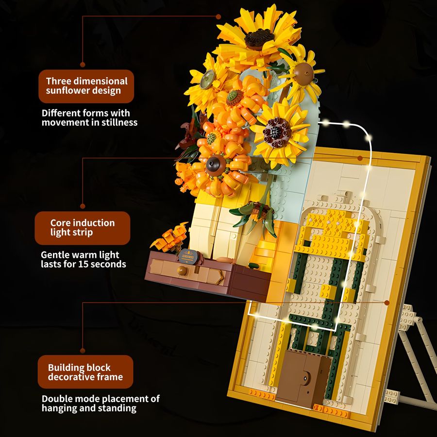 Flowers Sunflower Building Blo - Art Craft Building 리뷰 및 가격