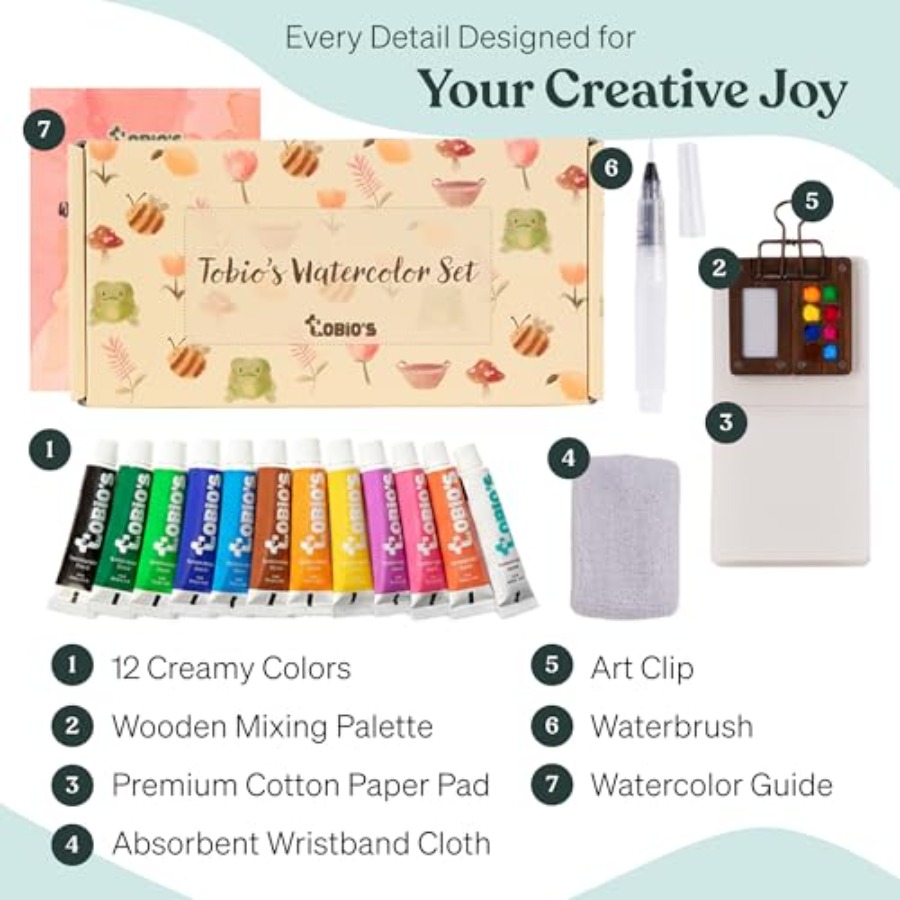 Original Mini Wooden Watercolo - Art & Craft Activities For Toddlers 리뷰 및 가격