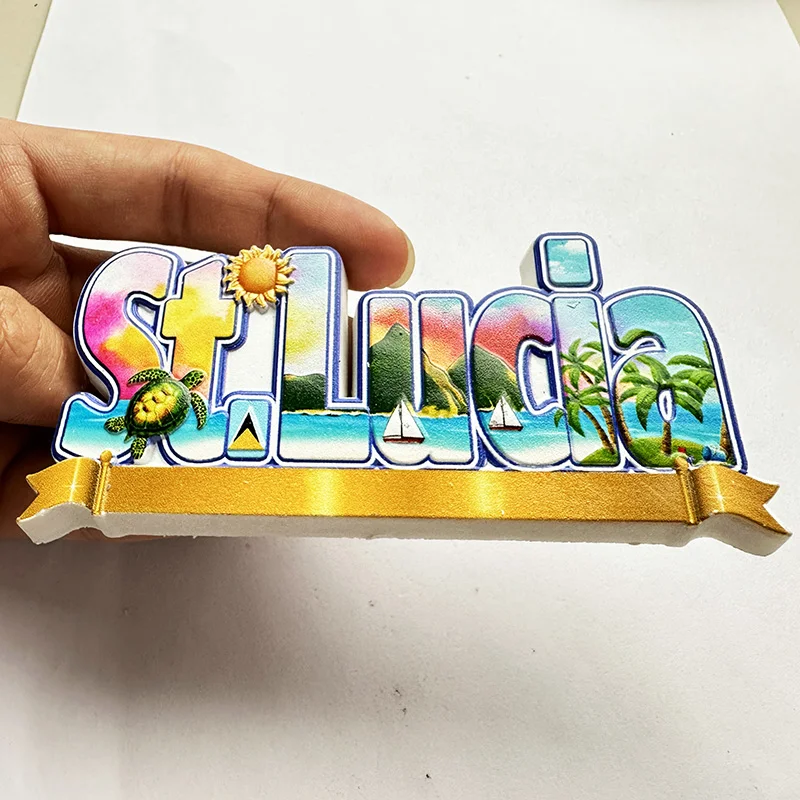 St. Lucia West Indies, Beach 3 - Art Craft Magnet 리뷰 및 가격