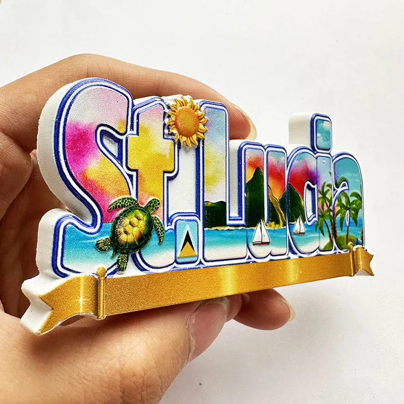 St. Lucia West Indies, Beach 3 - Art Craft Magnet 리뷰 및 가격