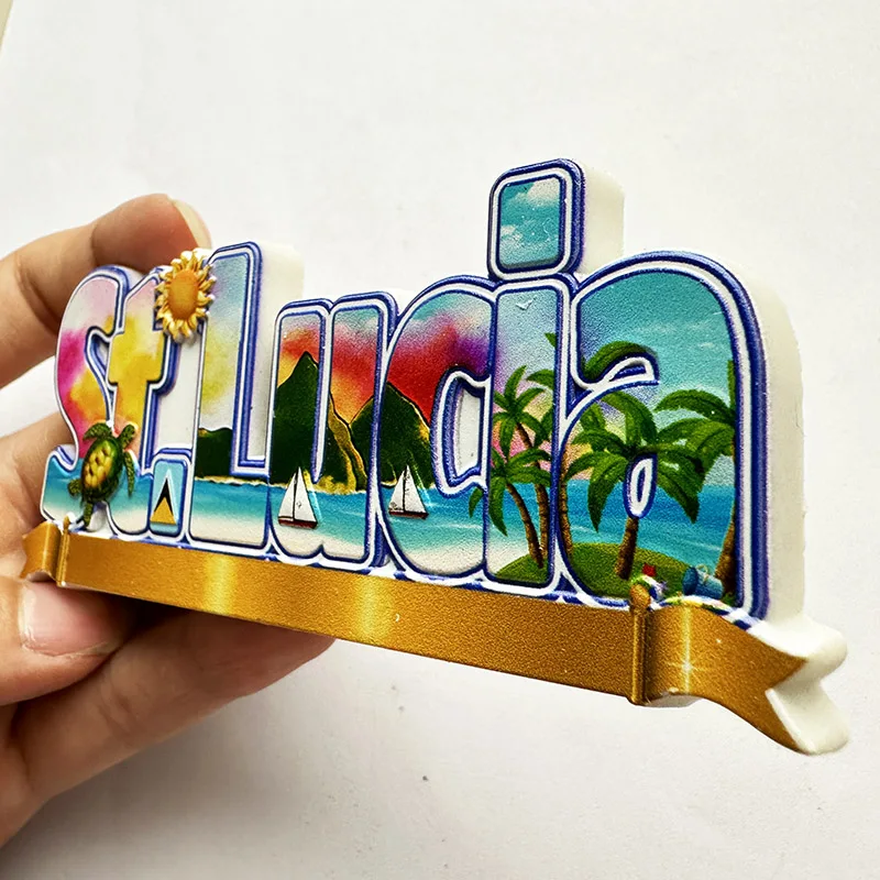 St. Lucia West Indies, Beach 3 - Art Craft Magnet 리뷰 및 가격