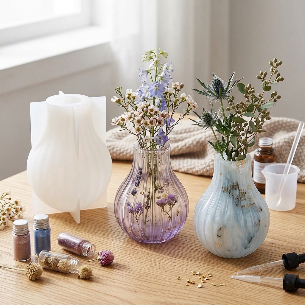 Silicone Vase Mold with Stripe - Art Craft Vase 리뷰 및 가격