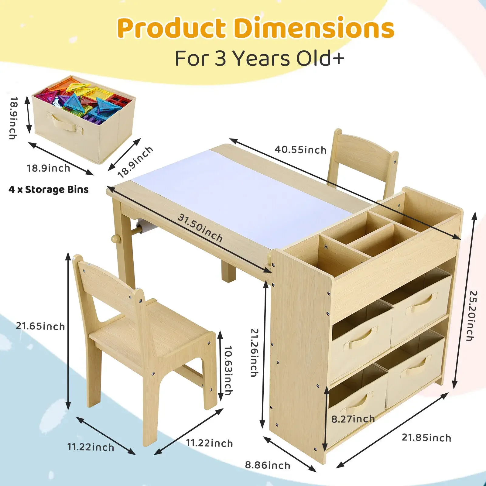 Kids Art Table & 2 Chairs Set  - Art And Craft Quotes For Kids 리뷰 및 가격