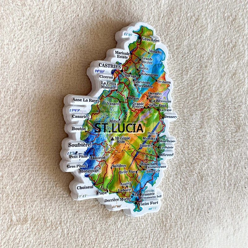 1pc, Saint Lucia travel Souven - Art Craft Magnet 리뷰 및 가격