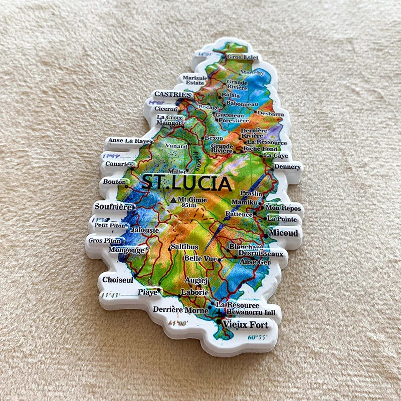 1pc, Saint Lucia travel Souven - Art Craft Magnet 리뷰 및 가격