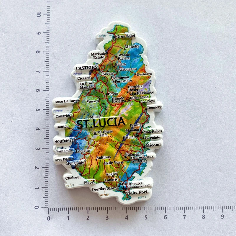 1pc, Saint Lucia travel Souven - Art Craft Magnet 리뷰 및 가격