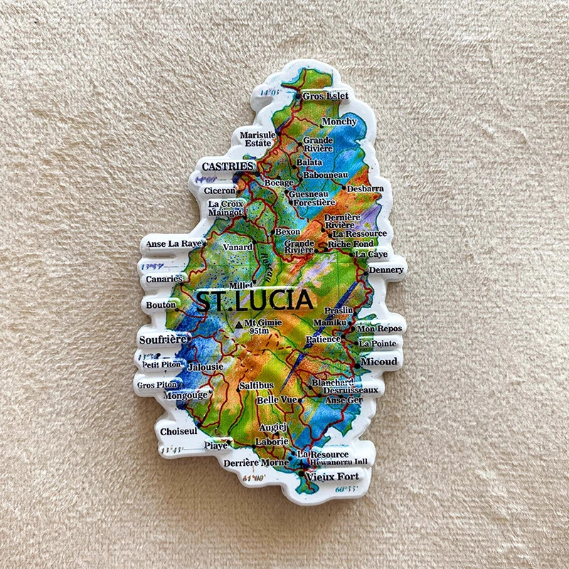 1pc, Saint Lucia travel Souven - Art Craft Magnet 리뷰 및 가격