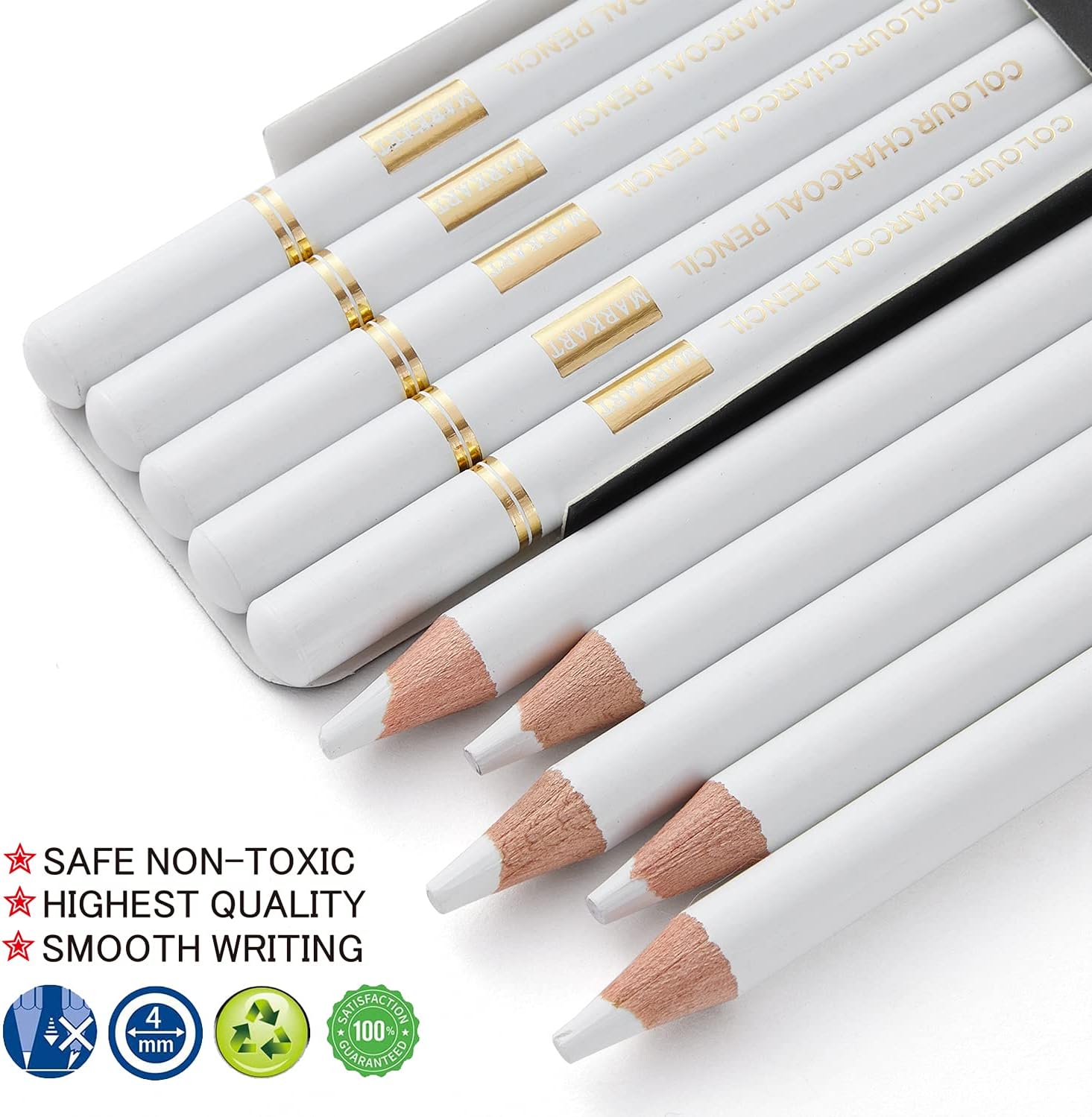 White Charcoal Pencils Set for - Sketching Charcoal Set 리뷰 및 가격