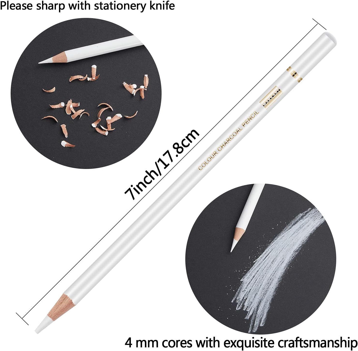 White Charcoal Pencils Set for - Sketching Charcoal Set 리뷰 및 가격