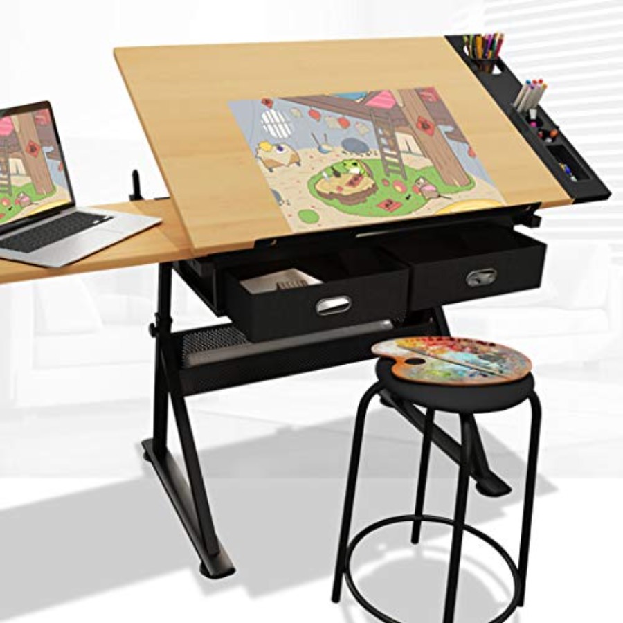 Drafting Table with Storage He - Art & Craft Paper Ideas For Kids 리뷰 및 가격