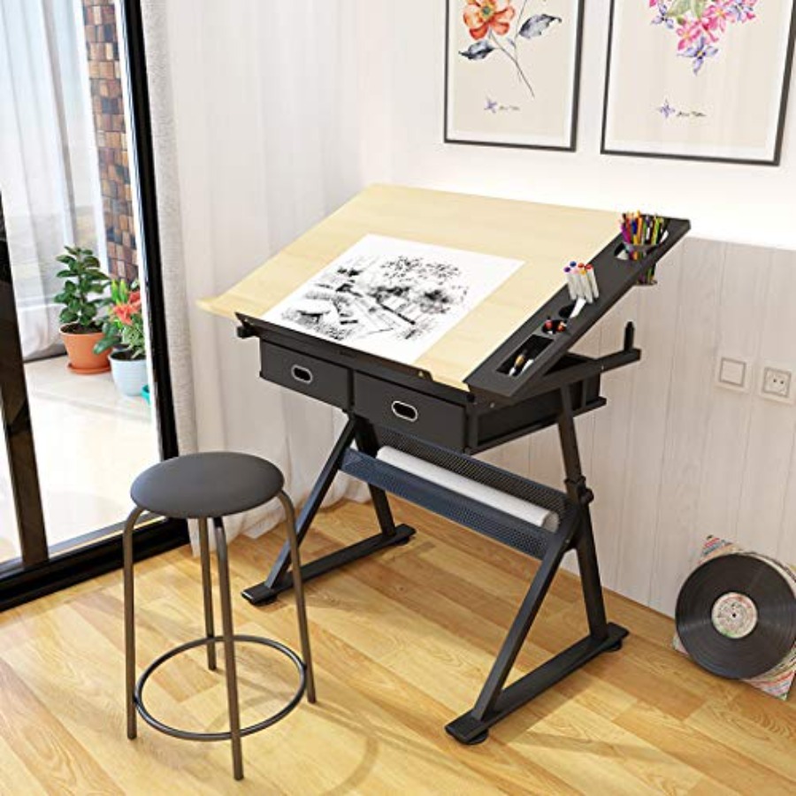 Drafting Table with Storage He - Art & Craft Paper Ideas For Kids 리뷰 및 가격