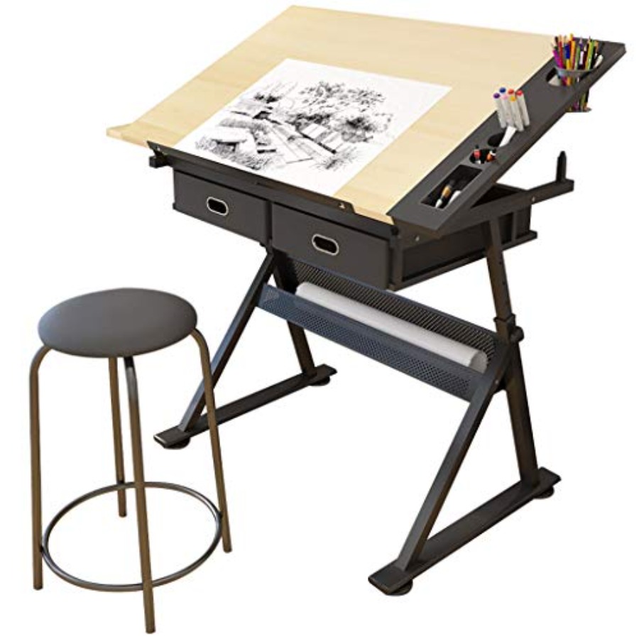 Drafting Table with Storage He - Art & Craft Paper Ideas For Kids 리뷰 및 가격
