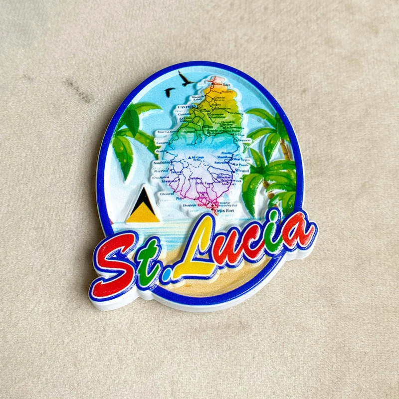 Saint Lucia tourist Souvenirs  - Art Craft Magnet 리뷰 및 가격