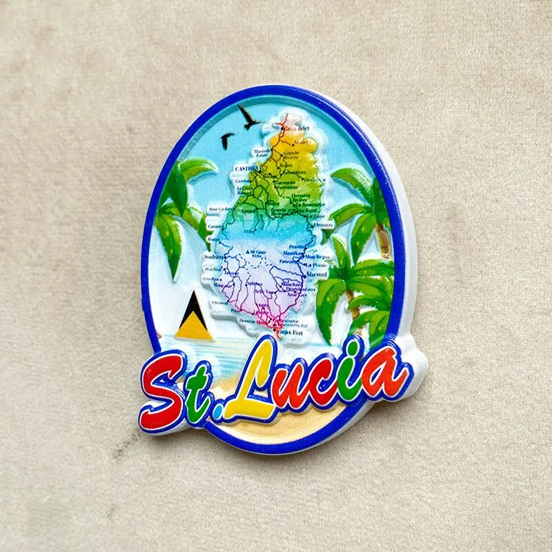 Saint Lucia tourist Souvenirs  - Art Craft Magnet 리뷰 및 가격