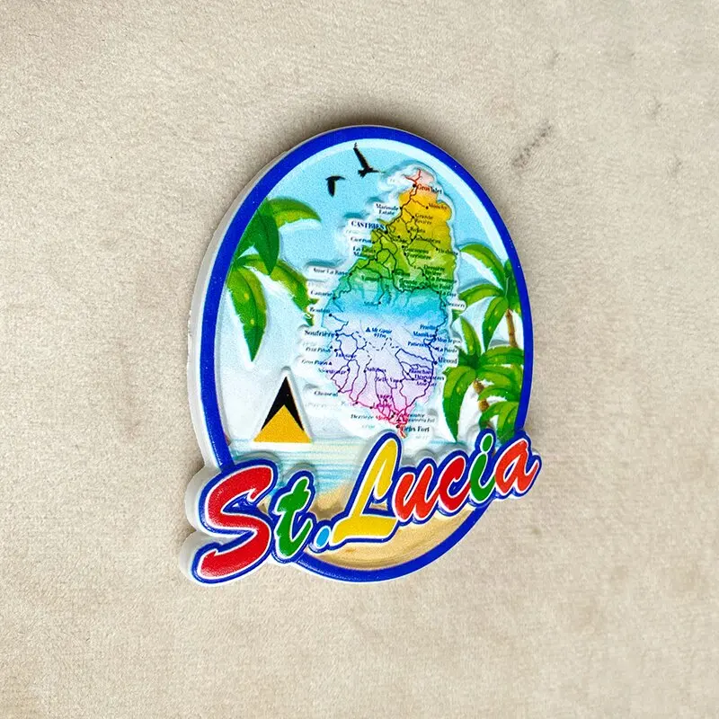 Saint Lucia tourist Souvenirs  - Art Craft Magnet 리뷰 및 가격