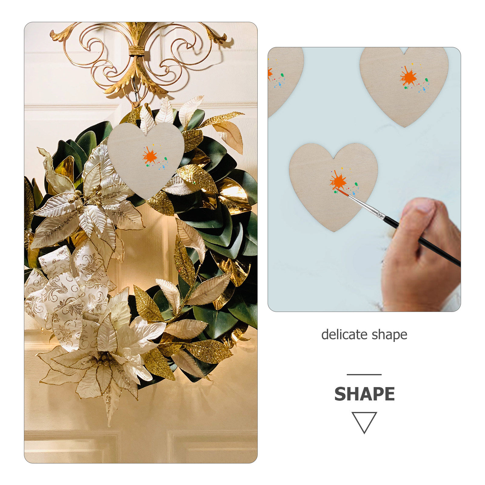 20Pcs Blank Wood Slices Heart  - Art Craft Classes 리뷰 및 가격