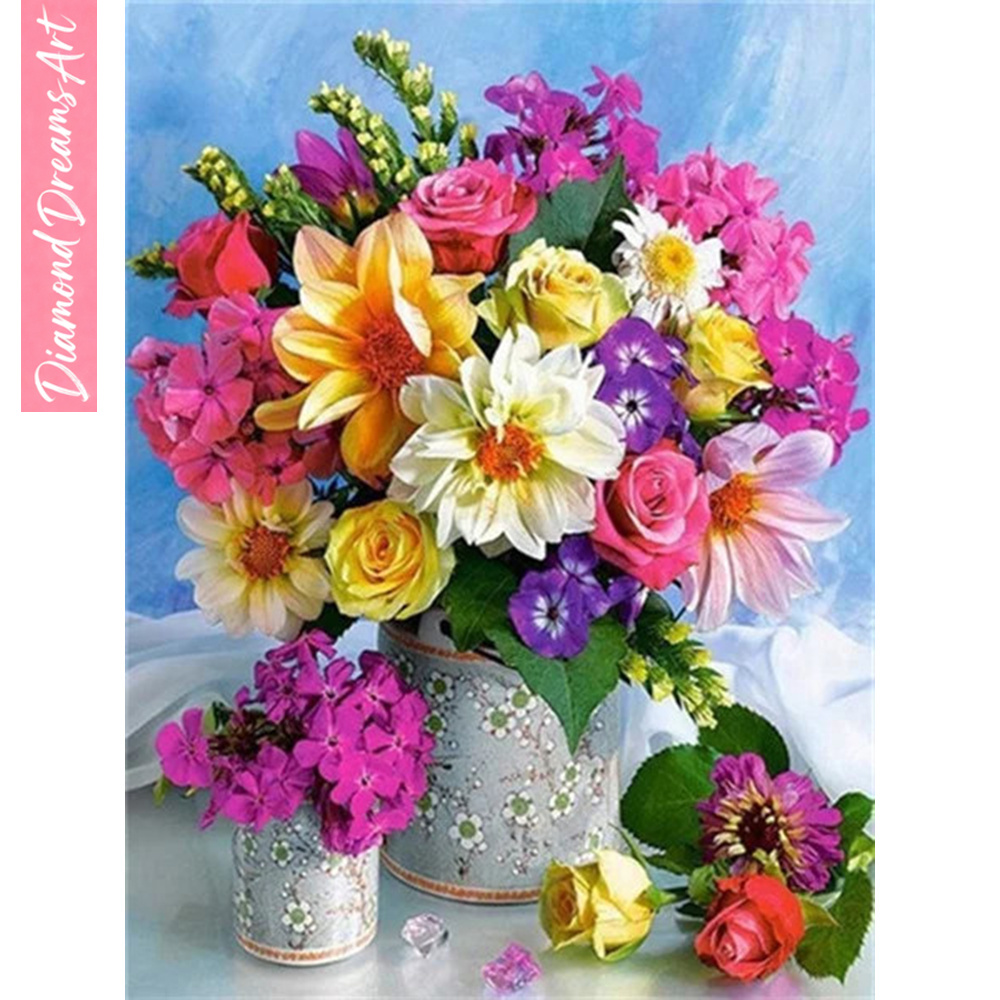 Full Diamond Mosaic Flower 5D  - Art Craft Vase 리뷰 및 가격