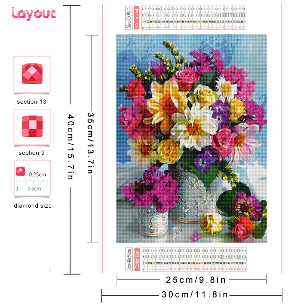 Full Diamond Mosaic Flower 5D  - Art Craft Vase 리뷰 및 가격