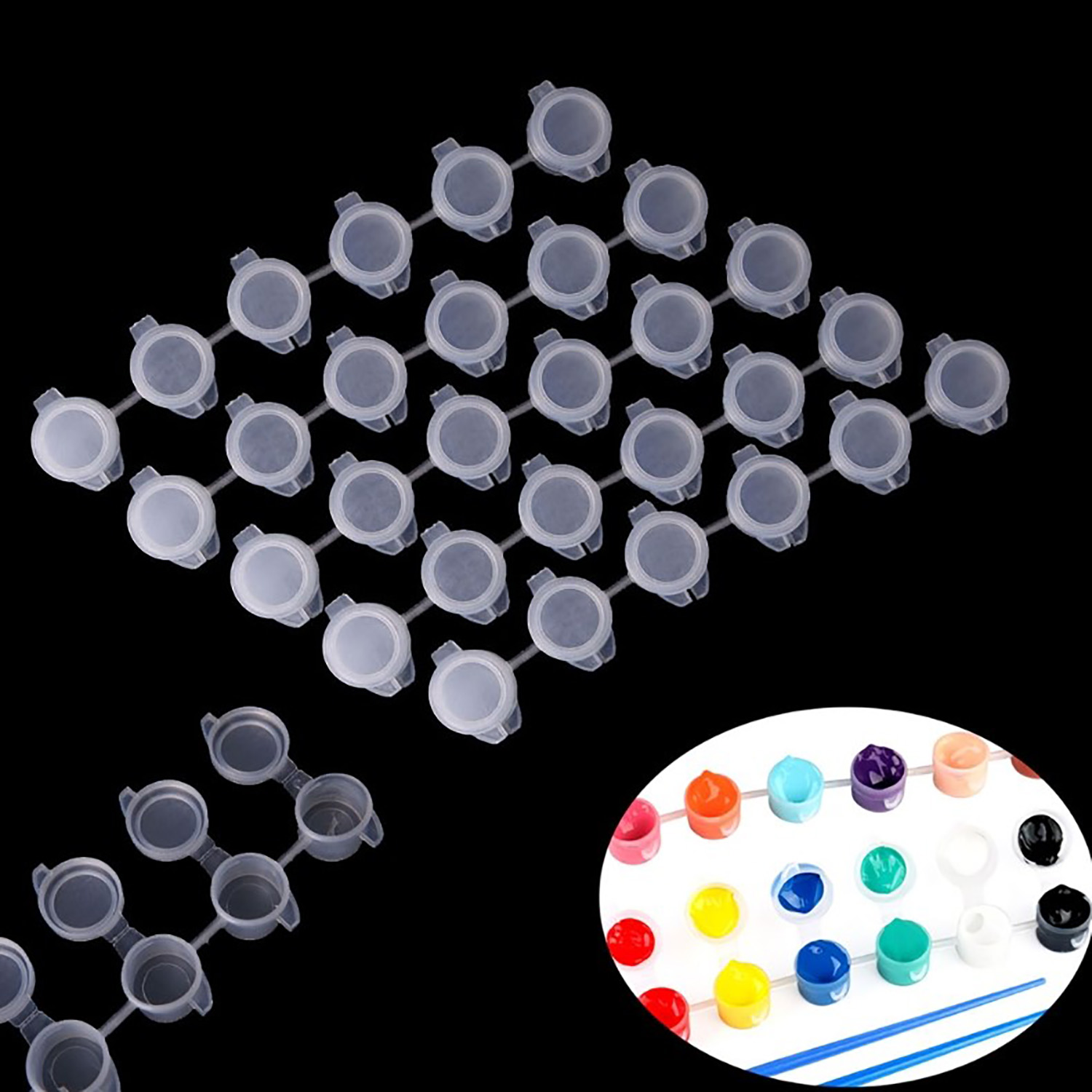 10strips 60pots Empty Paint St - Art Craft Cup 리뷰 및 가격