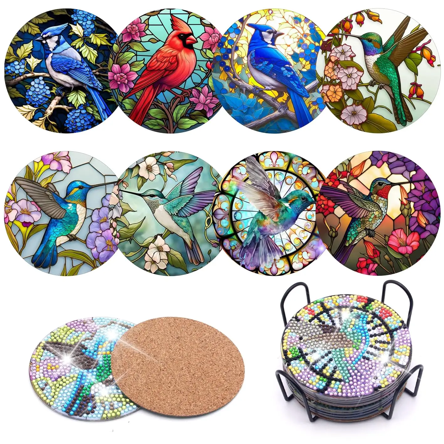 8Pcs DIY Diamond Painting Coas - Art Craft Cup 리뷰 및 가격
