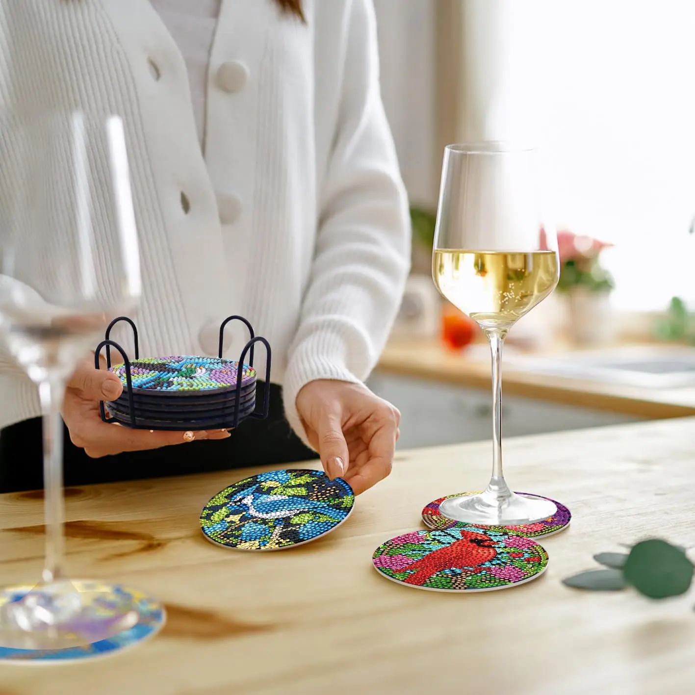 8Pcs DIY Diamond Painting Coas - Art Craft Cup 리뷰 및 가격