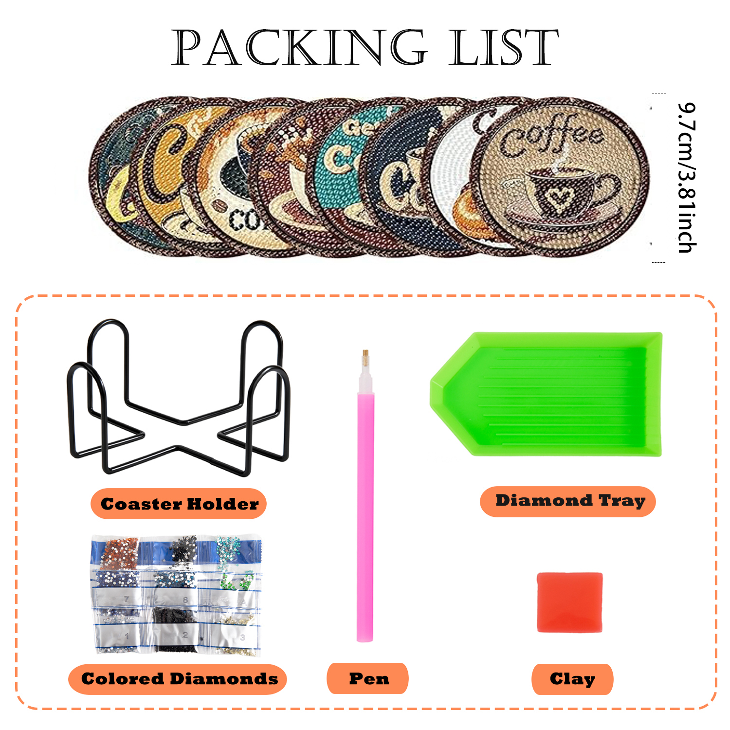 8 pieces/set of diamond painte - Art Craft Things 리뷰 및 가격