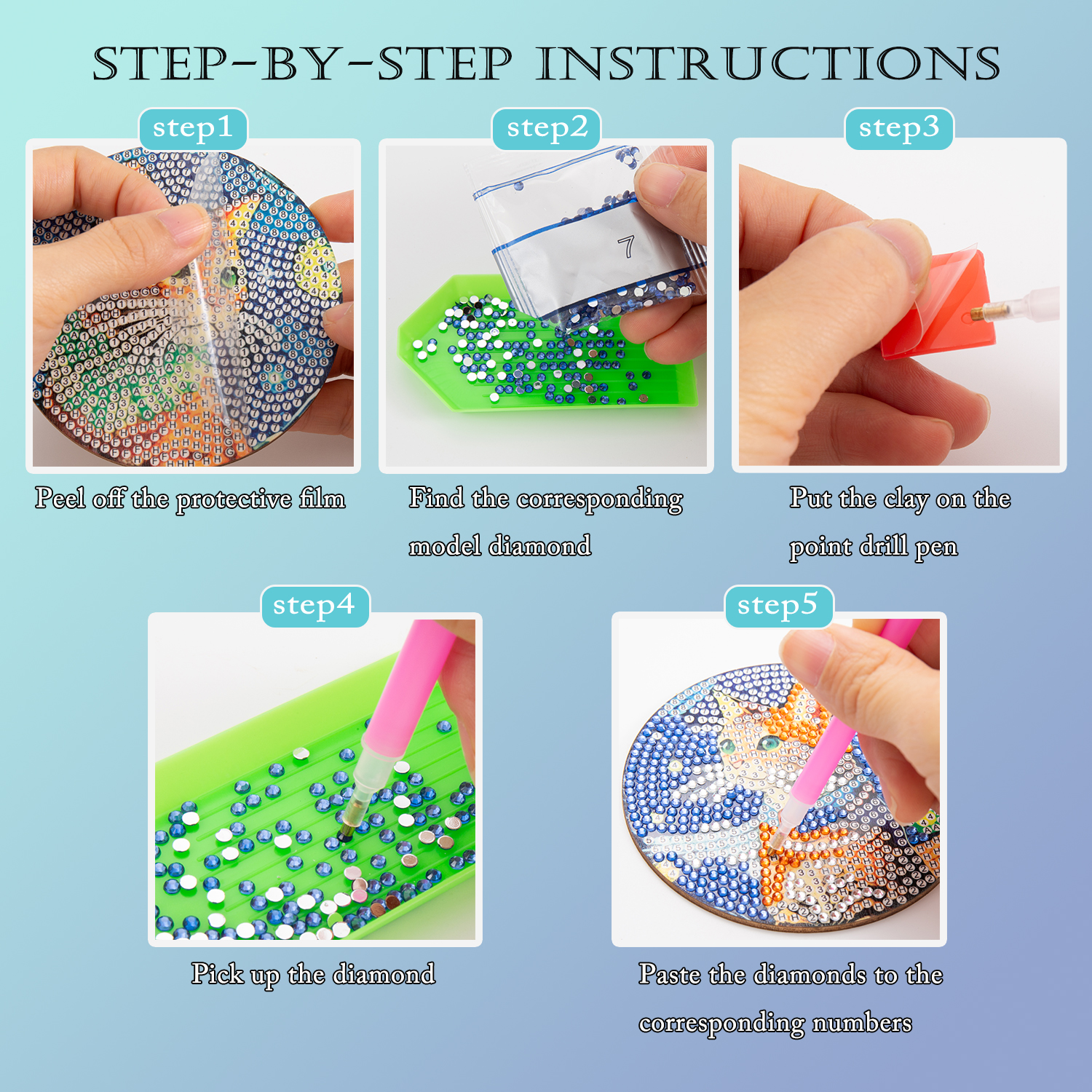 8 pieces/set of diamond painte - Art Craft Things 리뷰 및 가격