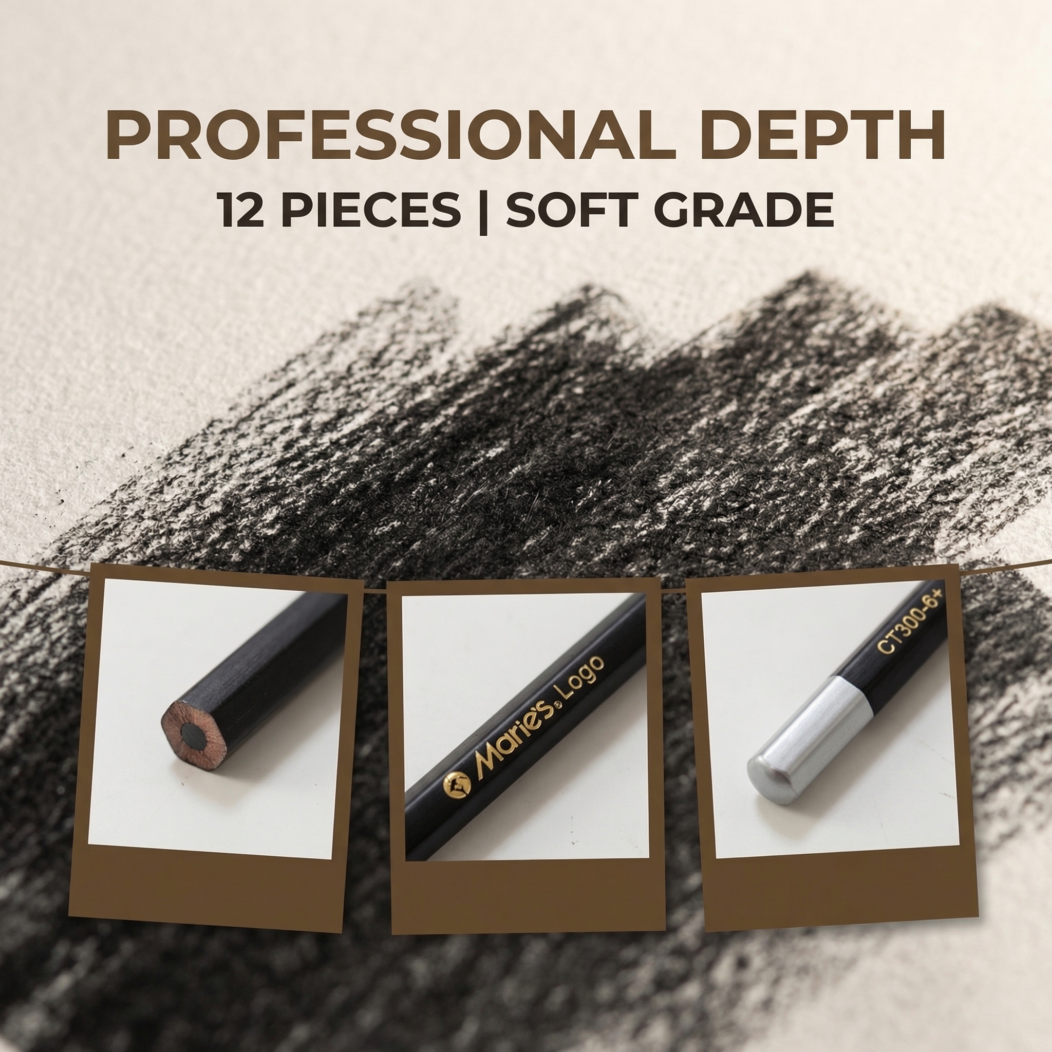 Marie's 12pcs Charcoal Pencils - Sketching Charcoal Set 리뷰 및 가격
