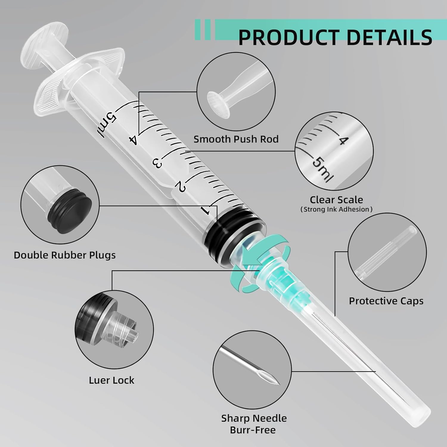 50 Pieces of 5ml Luer-Lock Syr - Art Craft Things 리뷰 및 가격