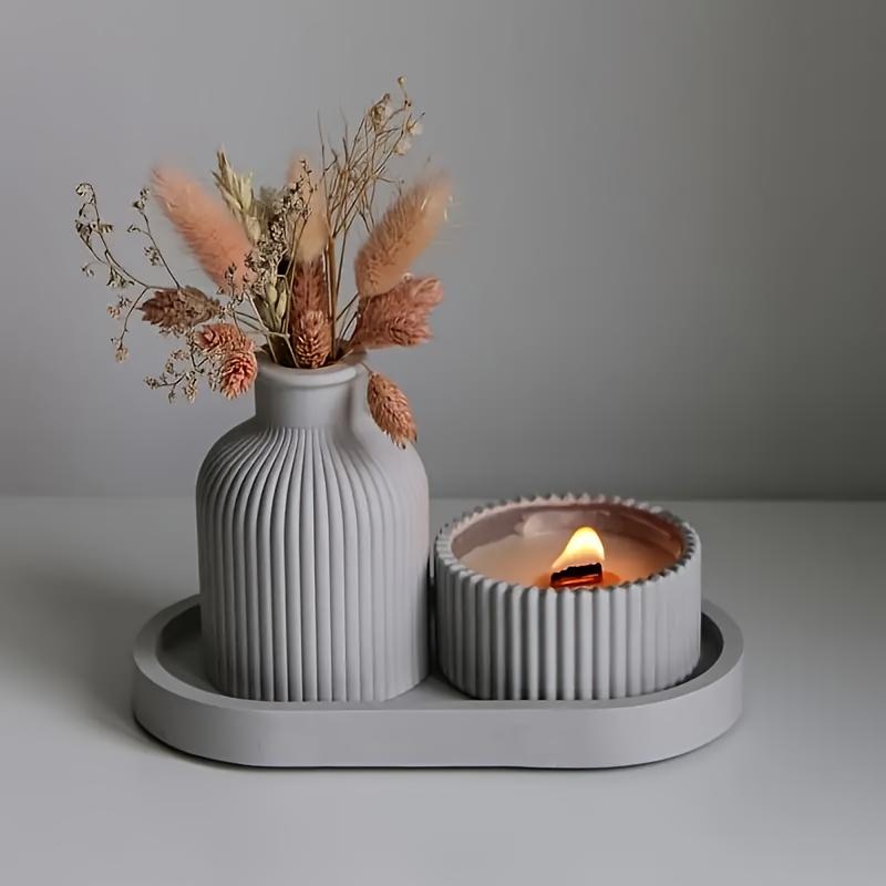 4pcs Silicone Molds Oval Tray  - Art Craft Vase 리뷰 및 가격