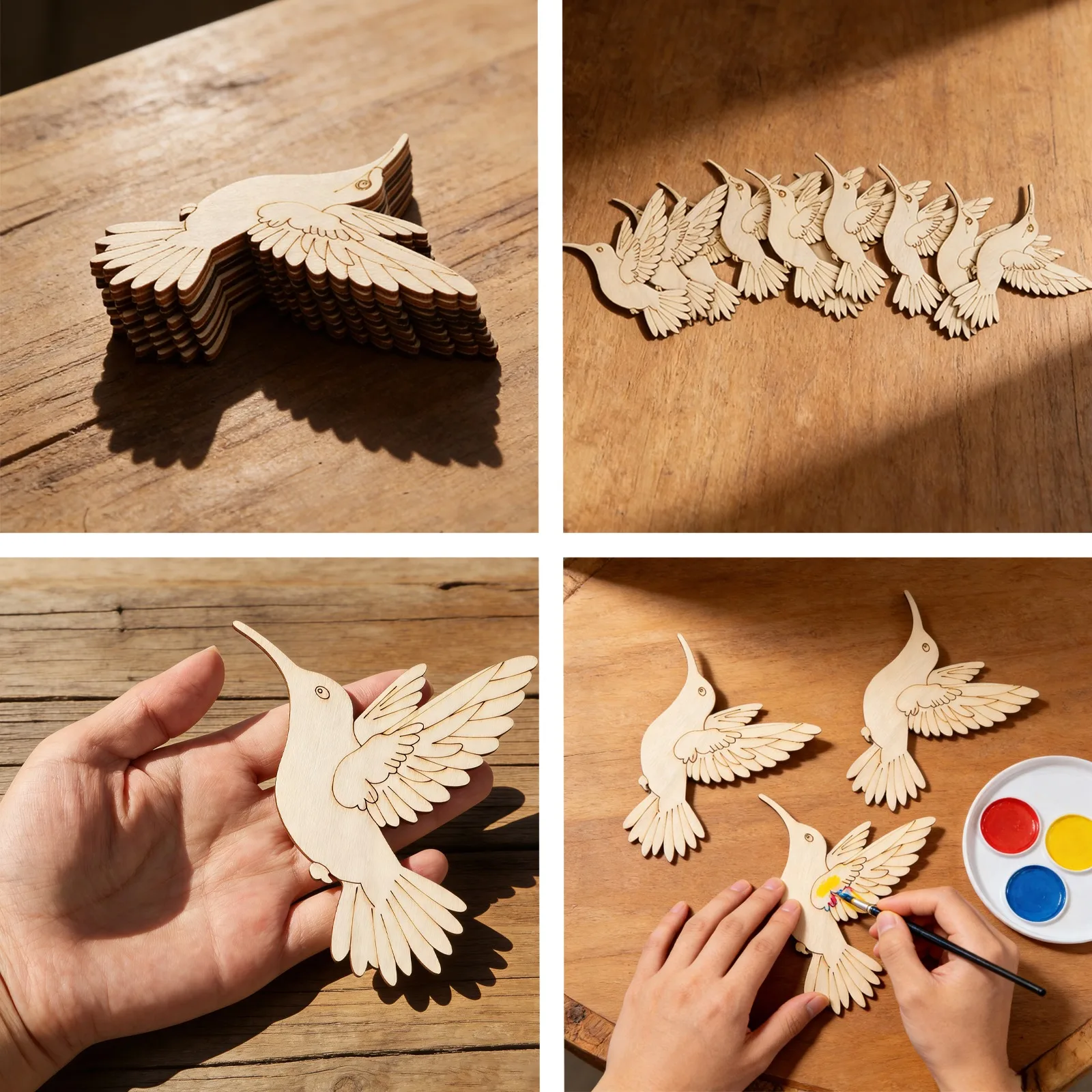 10pcs Unfinished Wood Animal B - Art & Craft Paper Ideas For Kids 리뷰 및 가격