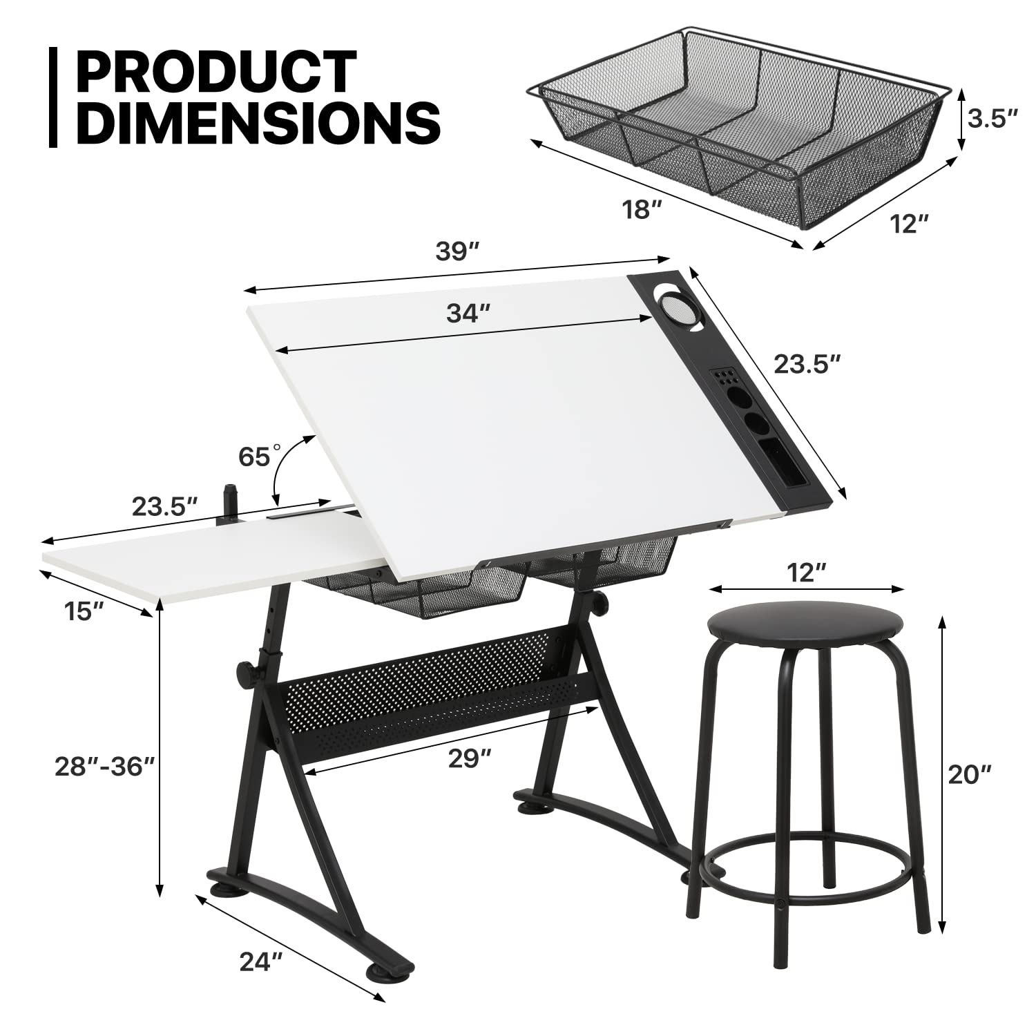 Adjustable Drafting Desk with  - Art & Craft Paper Ideas For Kids 리뷰 및 가격