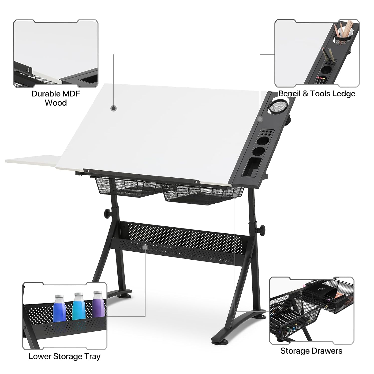 Adjustable Drafting Desk with  - Art & Craft Paper Ideas For Kids 리뷰 및 가격