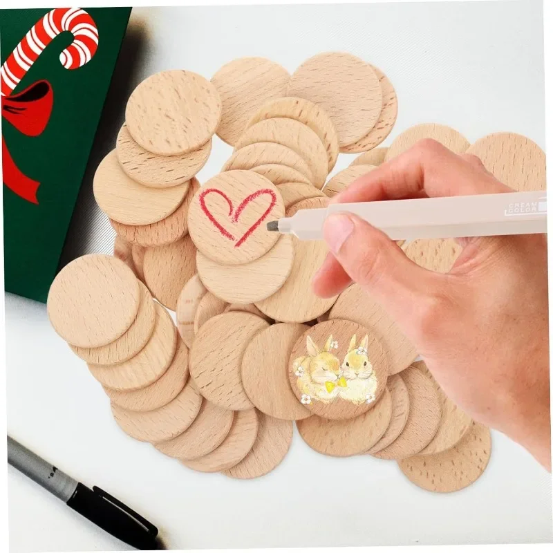 50PCS Round Unfinished Wood Cu - Art Craft Game 리뷰 및 가격