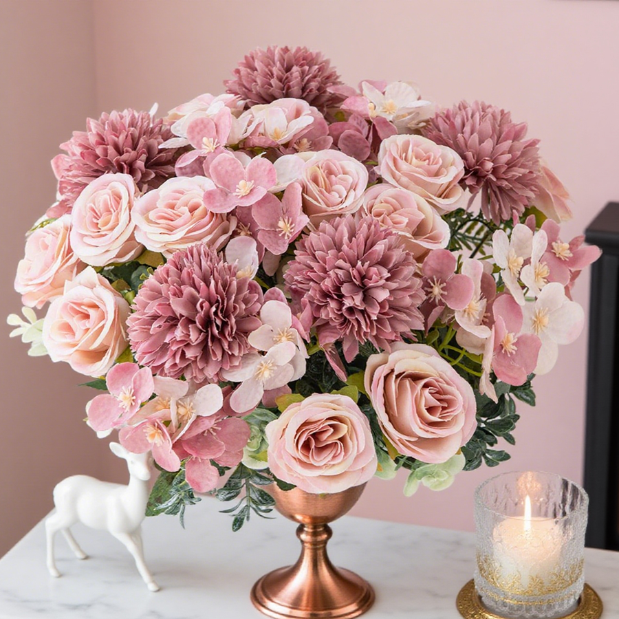 1/4pcs Artificial Flower Rose  - Art Craft Vase 리뷰 및 가격