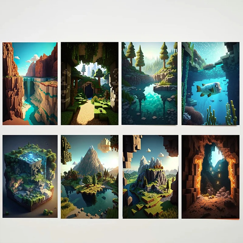 M-Minecraft Poster Mine Game P - Art Craft Game 리뷰 및 가격