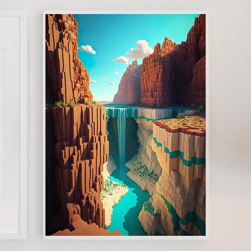 M-Minecraft Poster Mine Game P - Art Craft Game 리뷰 및 가격